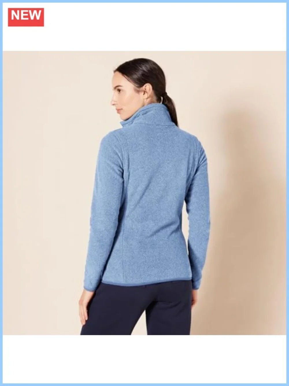 Classic-Fit Full-Zip Polar Soft Fleece Jacket Outerwear Coat with Cuffs
